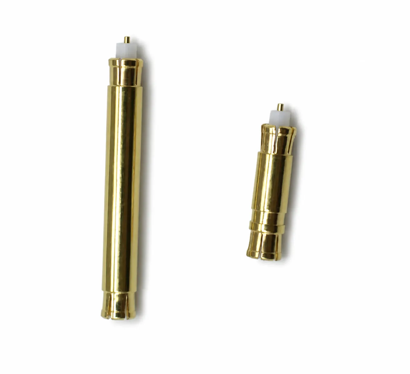 Touch-contact board-to-board interconnect female-to-female adaptors and spring-pin products